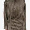 Shirts>ZIGGY CHEN Asymmetric Striped Shirt