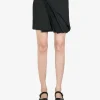 Skirts>FAX COPY EXPRESS Asymmetrical Pleated Midi Skirt