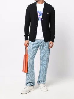 Knitwear>MAISON KITSUNE Baby Fox Patch Cosy Cardigan