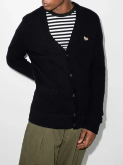 Knitwear>MAISON KITSUNE Baby Fox Patch Cosy Cardigan