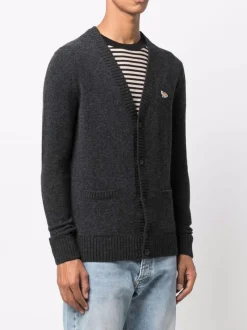 Knitwear>MAISON KITSUNE Baby Fox Patch Cosy Cardigan