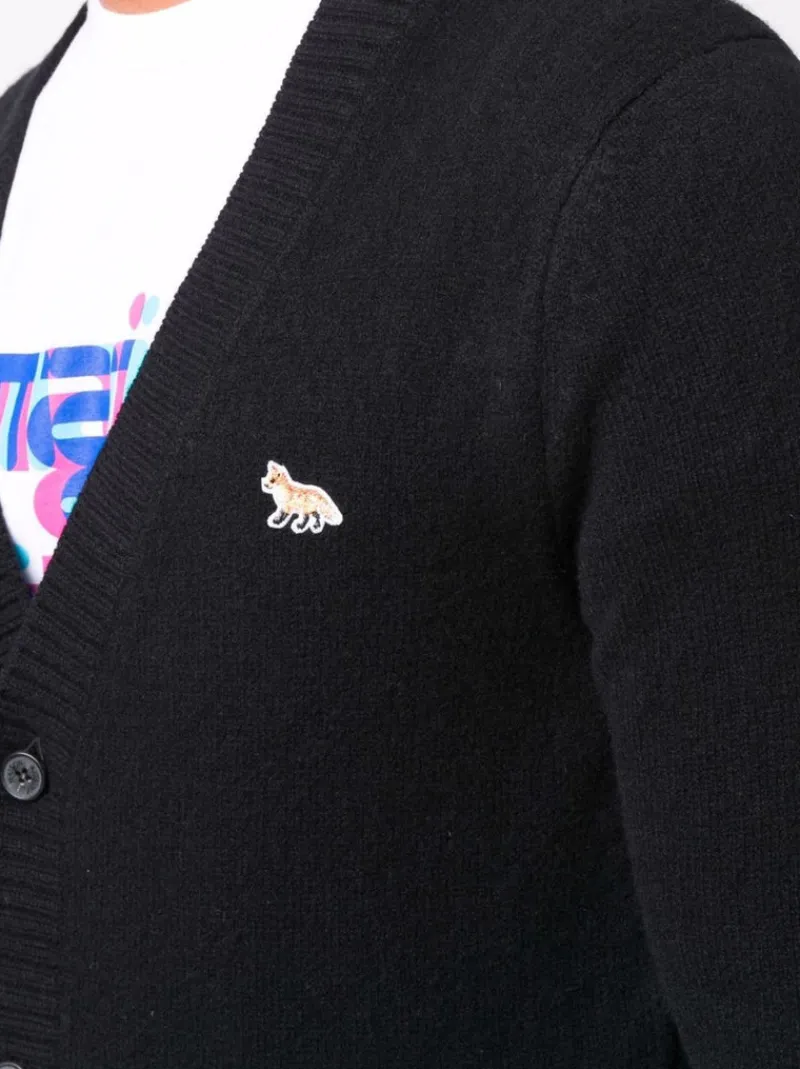 Knitwear>MAISON KITSUNE Baby Fox Patch Cosy Cardigan