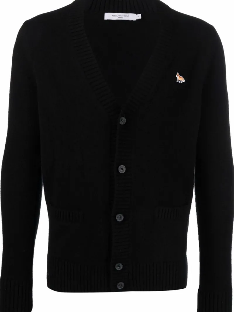 Knitwear>MAISON KITSUNE Baby Fox Patch Cosy Cardigan