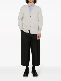Knitwear>MAISON KITSUNE Baby Fox Patch Regular Cardigan
