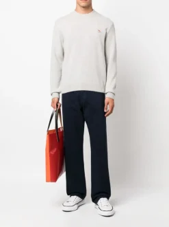 Knitwear>MAISON KITSUNE Baby Fox Patch Regular Jumper