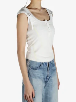 Tops>HYEIN SEO Back Strap Henley Top