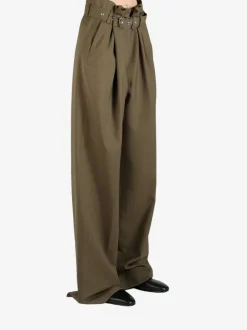 Pants>DRIES VAN NOTEN Belted Wool Trouser
