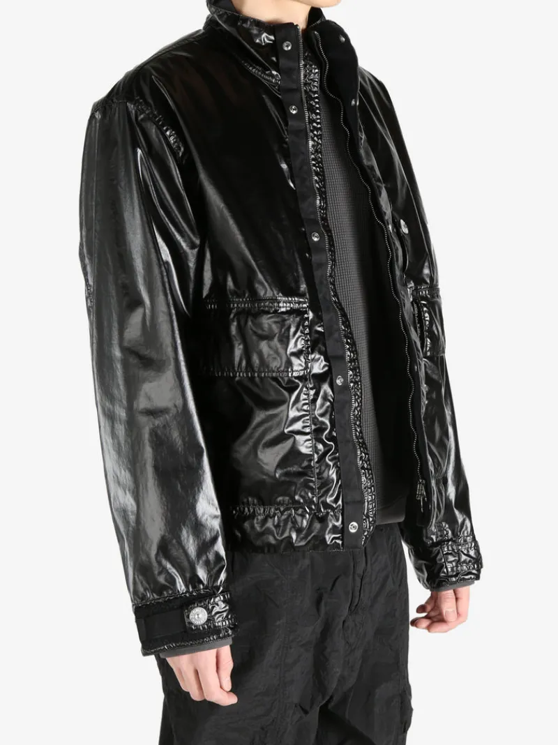 Jackets & Coats>STONE ISLAND Biker Jacket