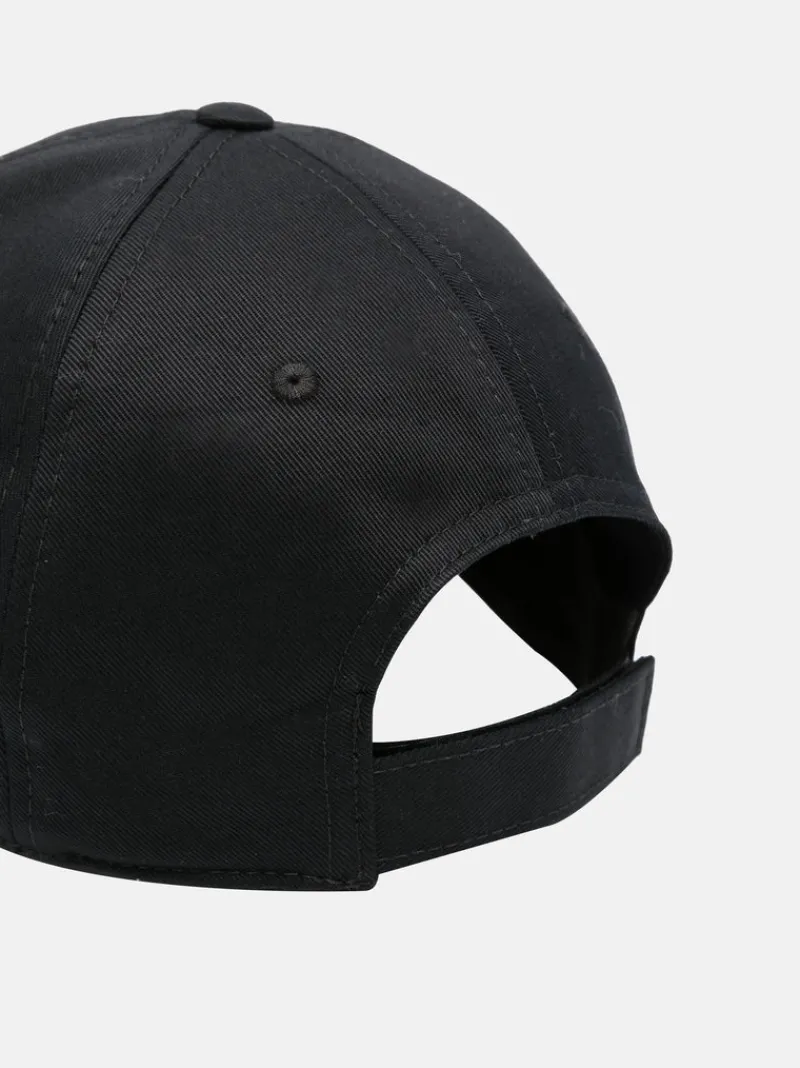 Hats | Hats>MARNI Black Organic Gabardine Cap with Embroidered Logo