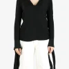 Tops>GIVENCHY Blouse w/ Bows in Crepe Embroidery