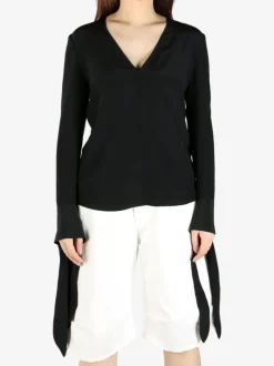 Tops>GIVENCHY Blouse w/ Bows in Crepe Embroidery