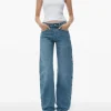 Jeans>ALEXANDER WANG Bonded Seams Low Rise Bowed Gusset Jean