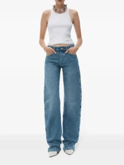 Jeans>ALEXANDER WANG Bonded Seams Low Rise Bowed Gusset Jean