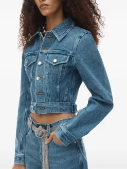 Jackets & Coats>ALEXANDER WANG Bonded Seams Slim Trucker Jacket
