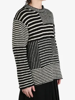 Knitwear>YOHJI YAMAMOTO POUR HOMME Border Round Neck Knit
