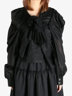 Tops>COMME DES GARCONS TAO Bow Decorated V-neck Loose Blouse