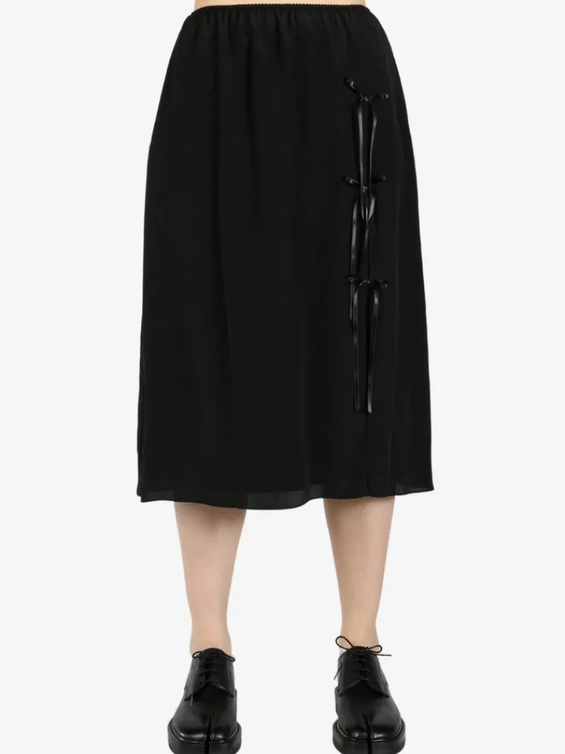 Skirts>SIMONE ROCHA Bow Slit Column Skirt