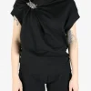 Sweats & Hoodies>DRIES VAN NOTEN Brooched Sleeveless Sweatshirt