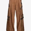Pants>COMMUNS Buckle Straps Loose Fit Pants