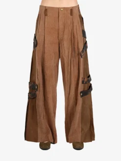 Pants>COMMUNS Buckle Straps Loose Fit Pants