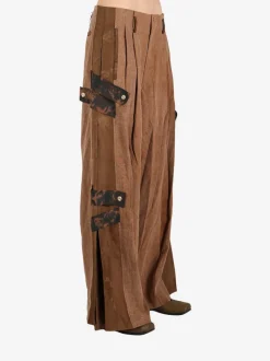 Pants>COMMUNS Buckle Straps Loose Fit Pants