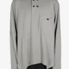 T-shirts>ZIGGY CHEN 4 Button Henley Neck Long Sleeve T-Shirt