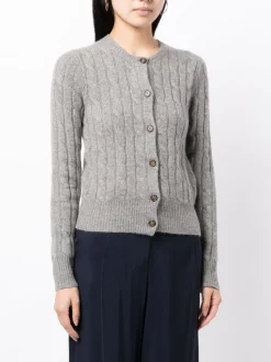 Knitwear>POLO RALPH LAUREN Cable Knit Cashmere Classic Long Sleeve Cardigan