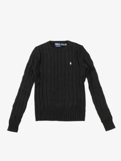 Knitwear>POLO RALPH LAUREN Cable Knit Cotton Crewneck Sweater
