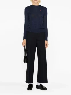 Knitwear>POLO RALPH LAUREN Cable Knit Cotton Crewneck Sweater