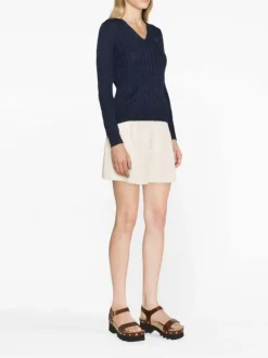 Knitwear>POLO RALPH LAUREN Cable Knit V Neck Sweater
