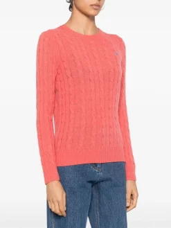 Knitwear>POLO RALPH LAUREN Cable-Knit Cotton Crewneck Sweater