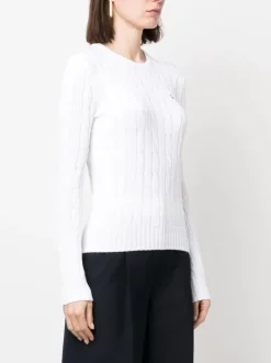 Knitwear>POLO RALPH LAUREN Cable-Knit Cotton Crewneck Sweater