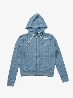 Knitwear>POLO RALPH LAUREN Cable-Knit Zip Up Hoodie