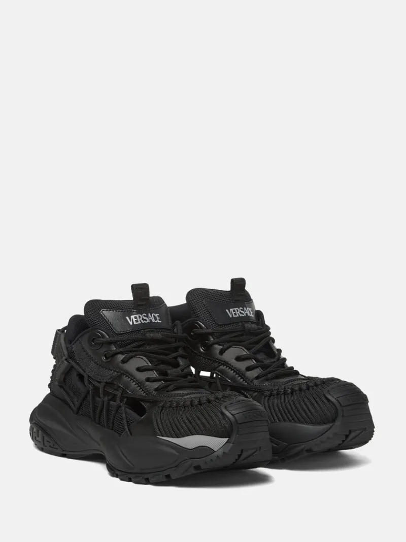 Sneakers>VERSACE Calf Leather Low Top