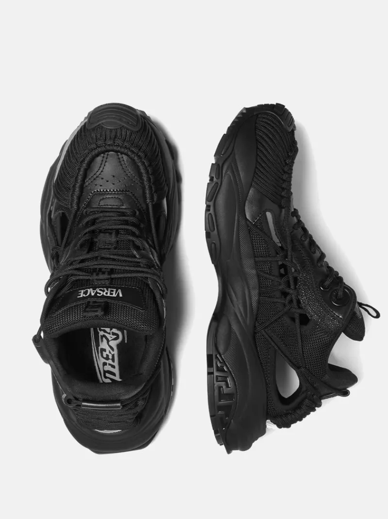 Sneakers>VERSACE Calf Leather Low Top