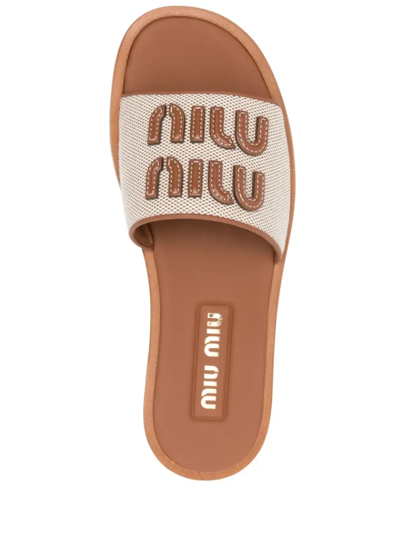 Sandals>MIU MIU Canvas Sandal