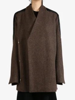 Jackets & Coats>RICK OWENS Cappotto In Pelle Officer Jacket