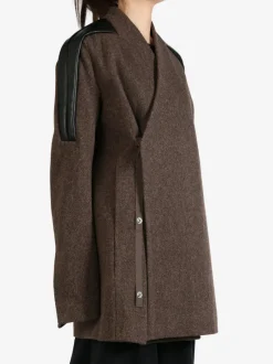 Jackets & Coats>RICK OWENS Cappotto In Pelle Officer Jacket