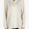 Shirts>AURALEE Cashmere Button Up Blouse