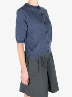 Knitwear>MARGARET HOWELL Cashmere Short Sleeve Cardigan