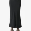 Skirts>RICK OWENS Charmeuse Calf Bias Skirt