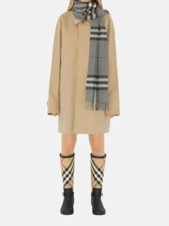 Scarves | Scarves>BURBERRY Check Cashmere Scarf