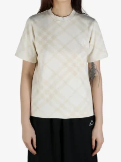 T-shirts>BURBERRY Check Pattern T-Shirt