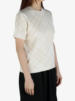 T-shirts>BURBERRY Check Pattern T-Shirt