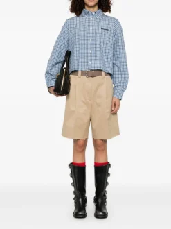 Shirts>MIU MIU Check Shirt