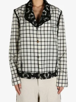 Jackets & Coats>COMMUNS Checkered Jacket