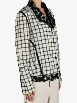 Jackets & Coats>COMMUNS Checkered Jacket