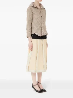 Shirts>MAISON MARGIELA Checkered Mesh Layered Blouse