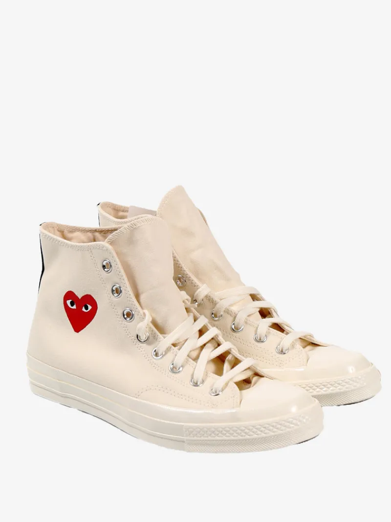 Sneakers | Sneakers>COMME DES GARCONS PLAY X CONVERSE Chuck Taylor 70 Small Red Heart High Top Sneakers