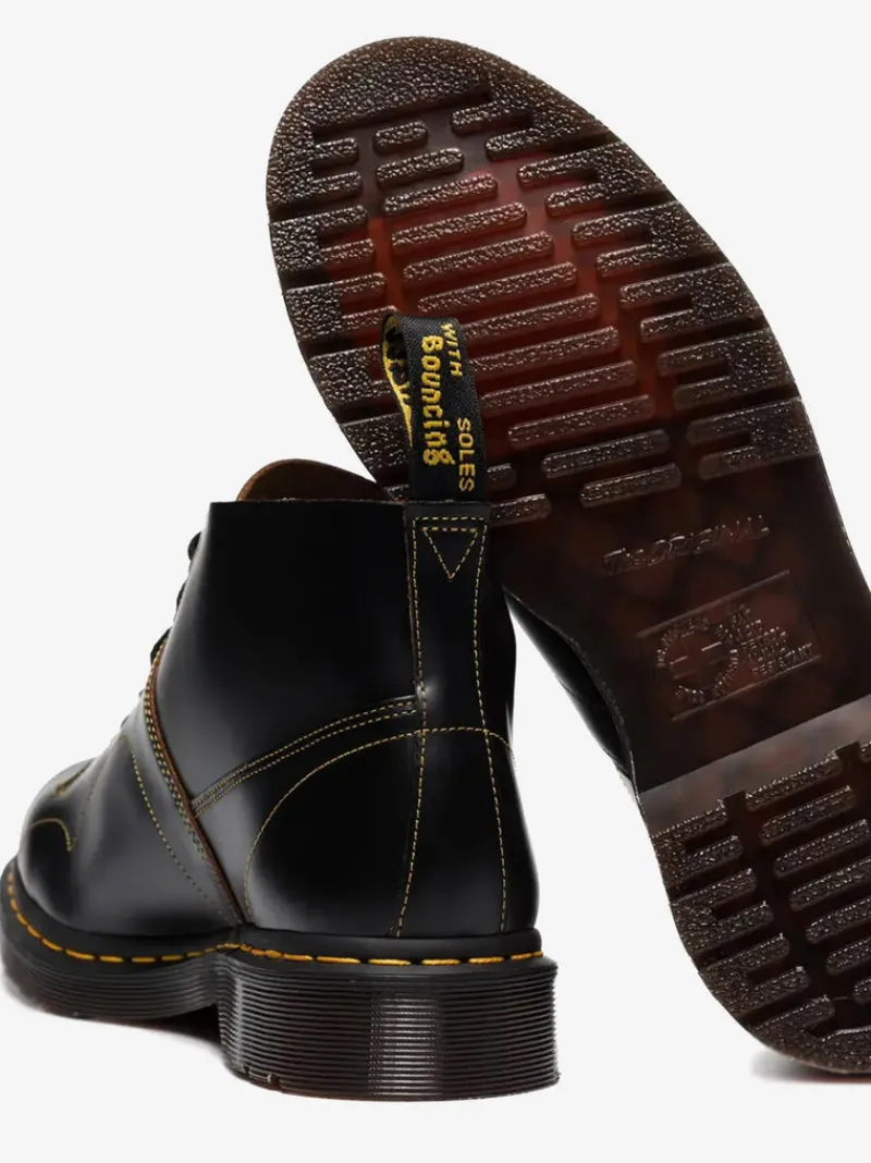 Boots>DR. MARTENS Church Black Vintage Smooth Boot